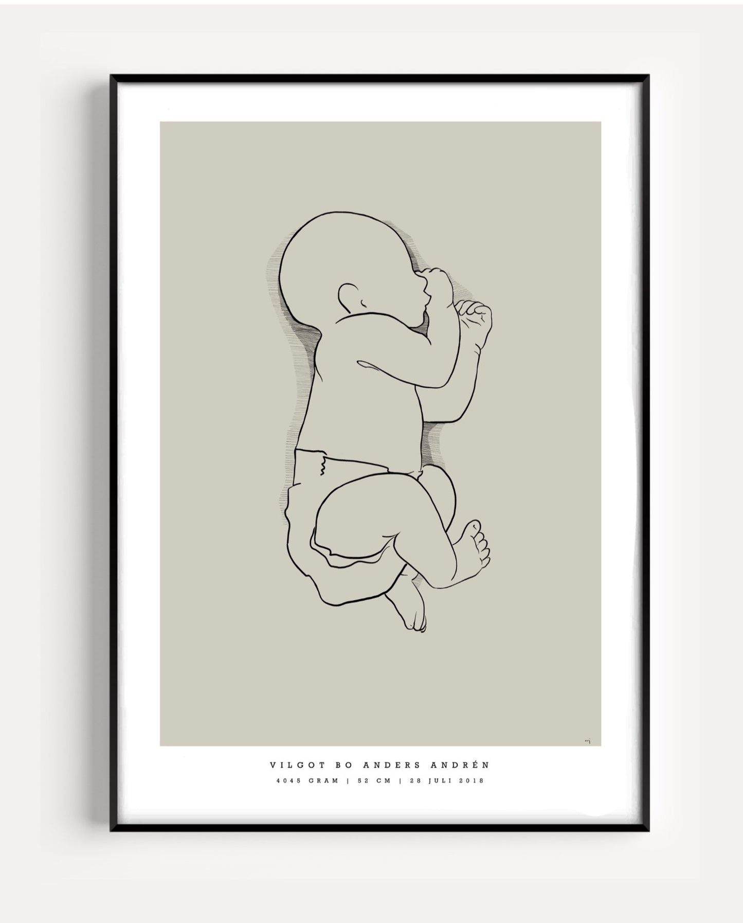 Generic birth poster 30x40cm