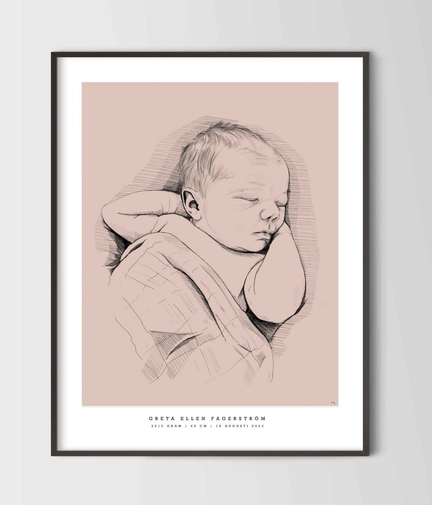 Hand drawn Birth poster