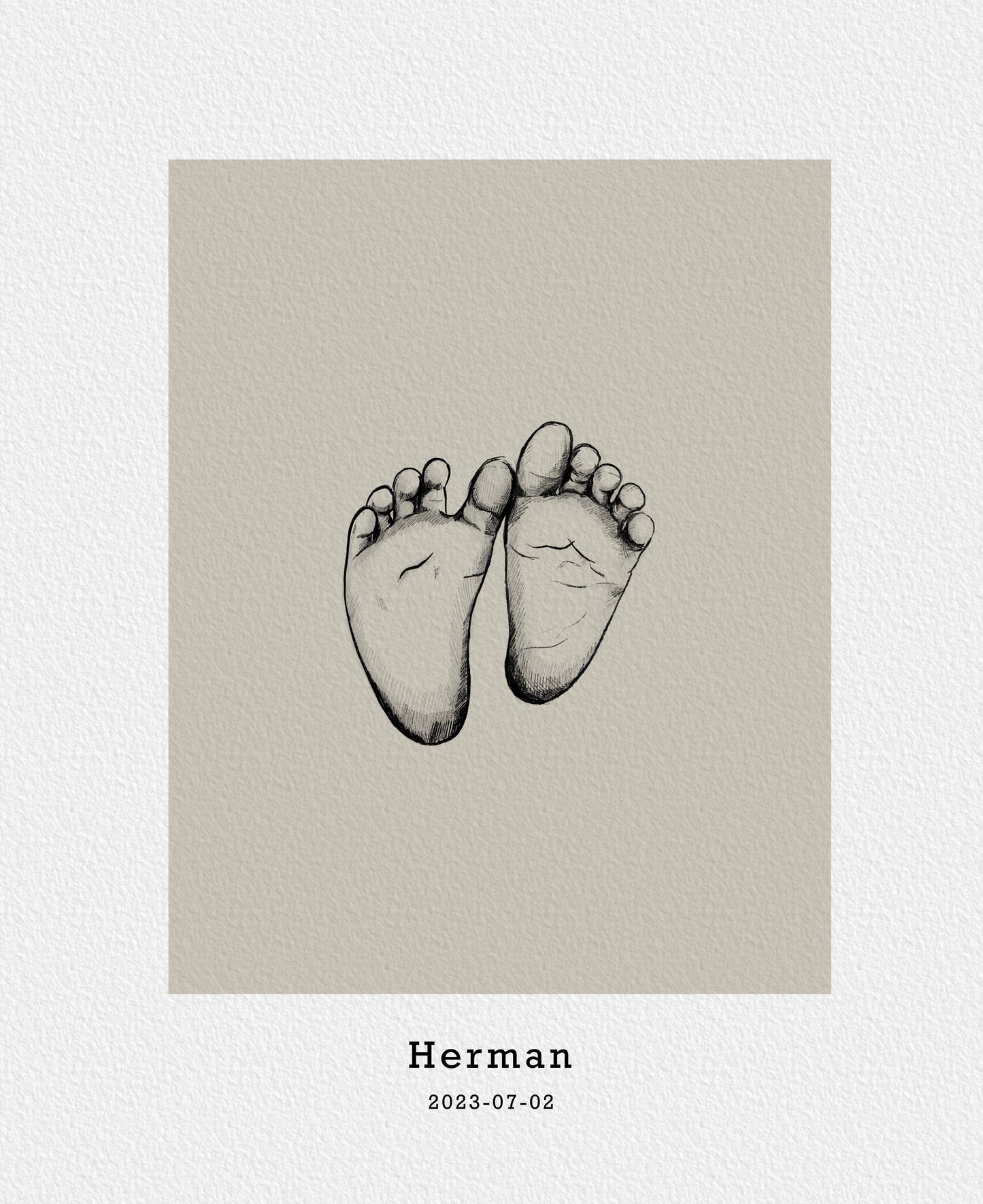 Personalized Baby Feet Drawings