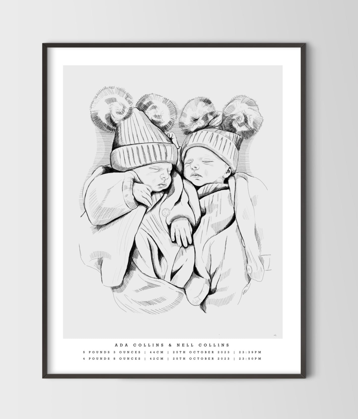 Hand drawn Birth poster