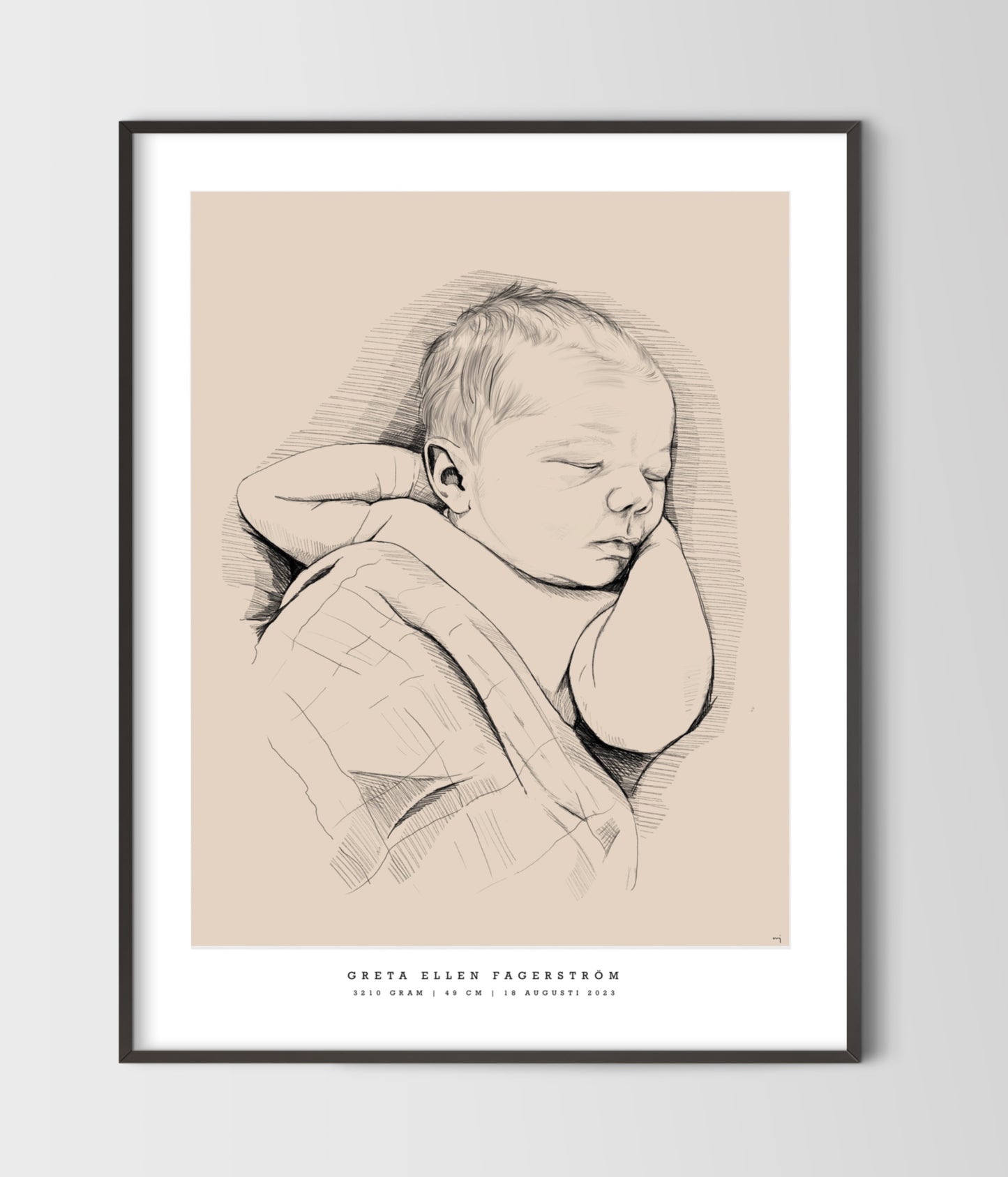 Hand drawn Birth poster