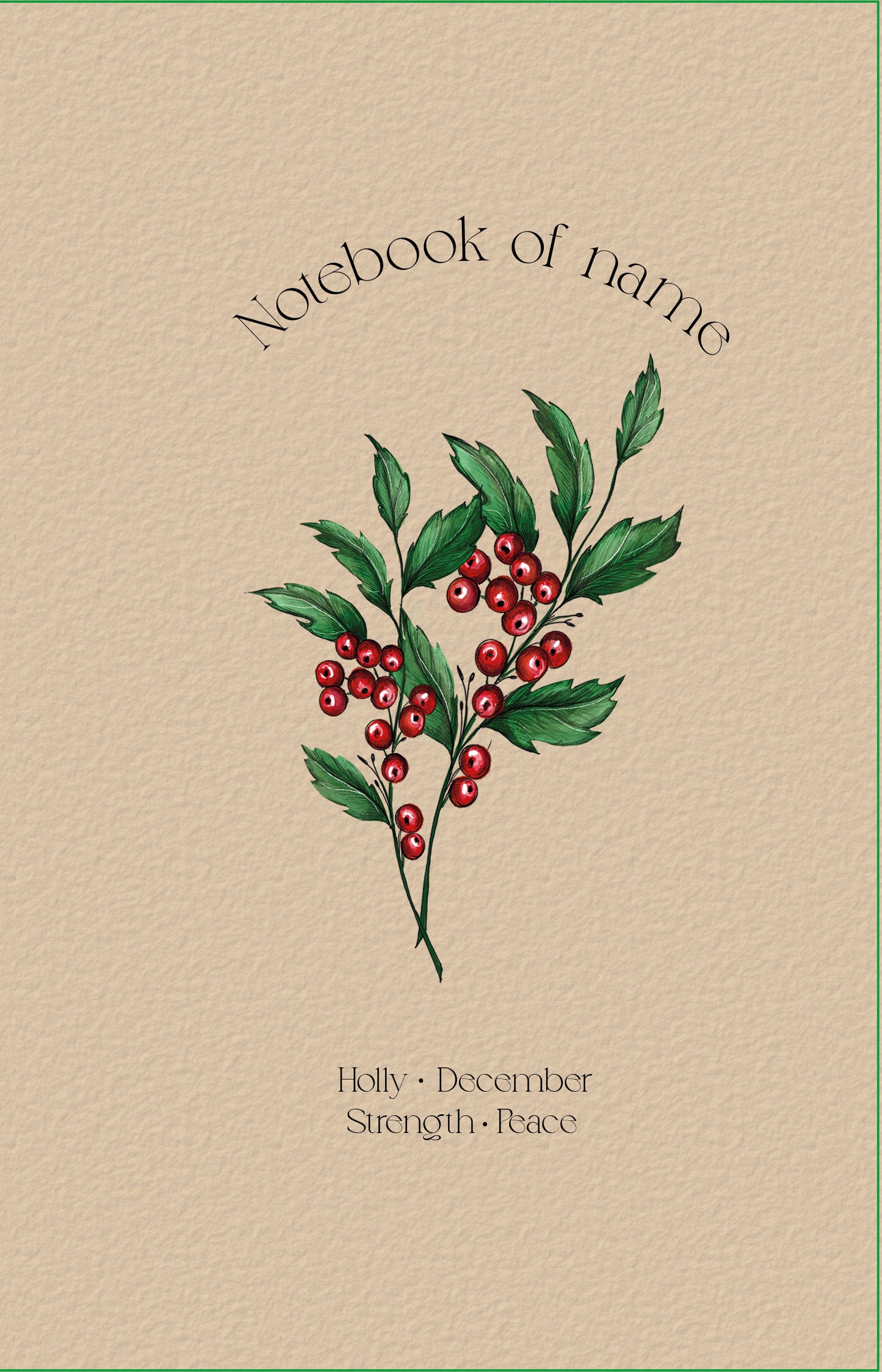 Personalized Notebook with Birth Flower