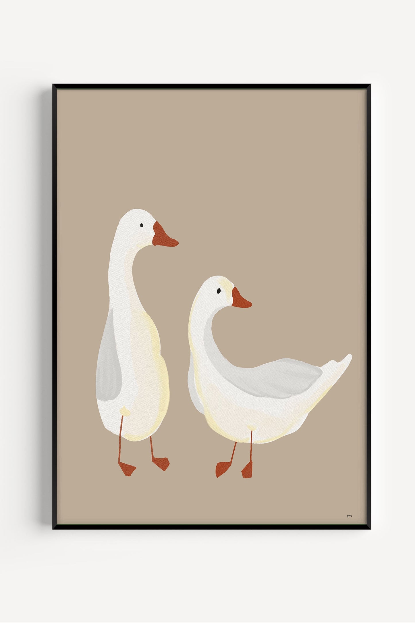 Söta gäss passande som barn poster
