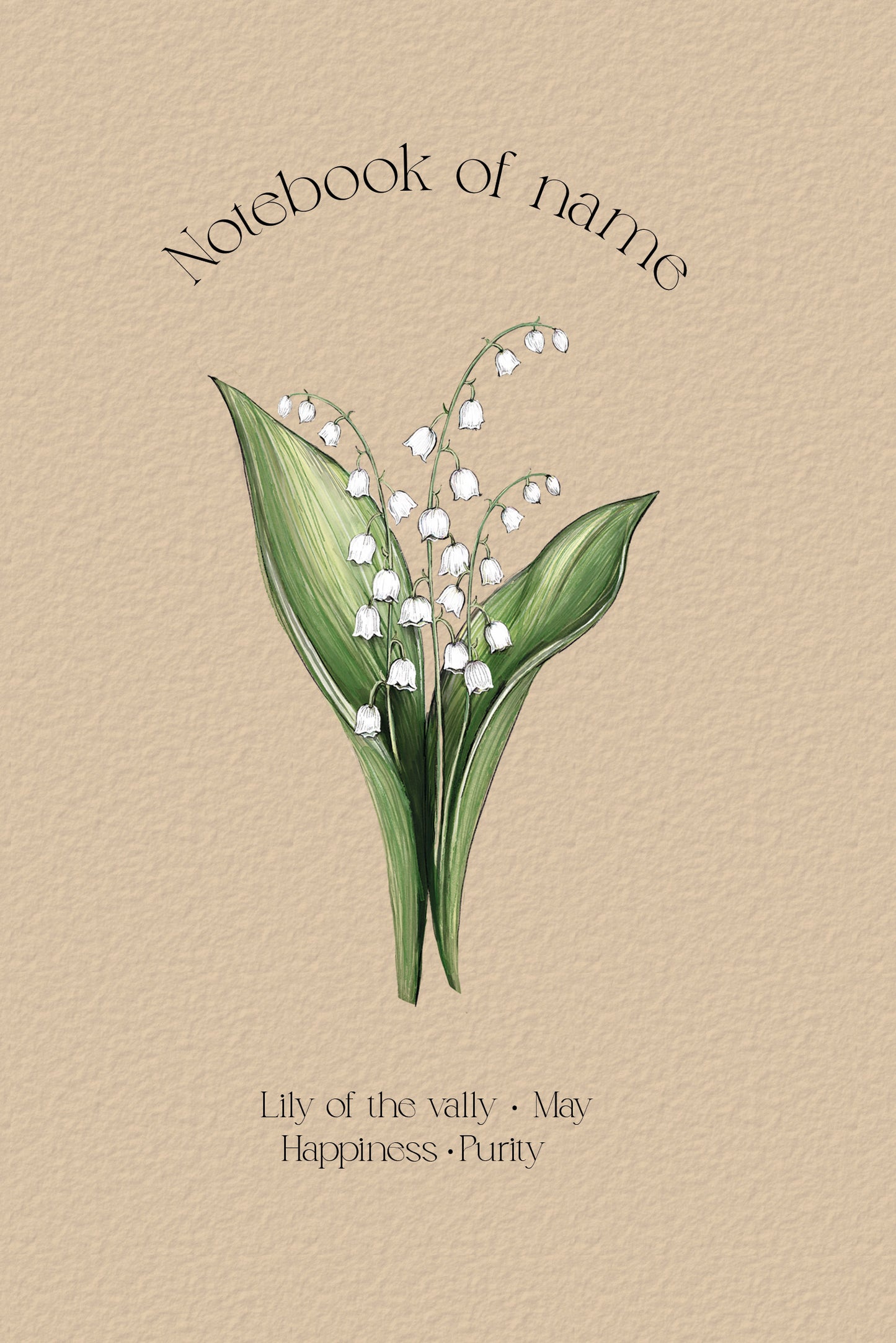 Personalized Notebook with Birth Flower