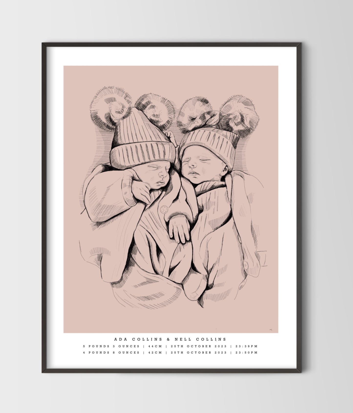 Hand drawn Birth poster