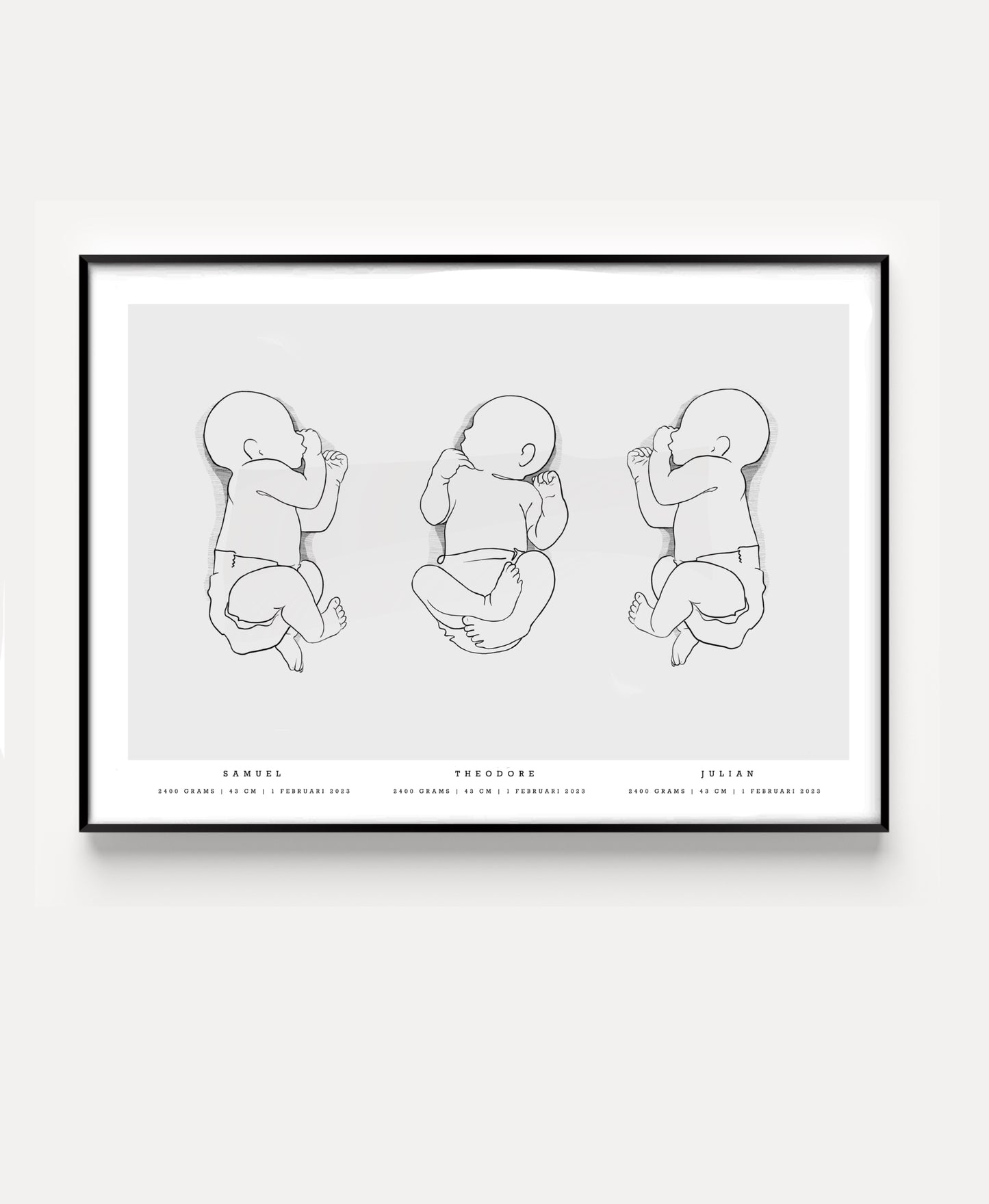 Generic birth poster trio scale 1:1