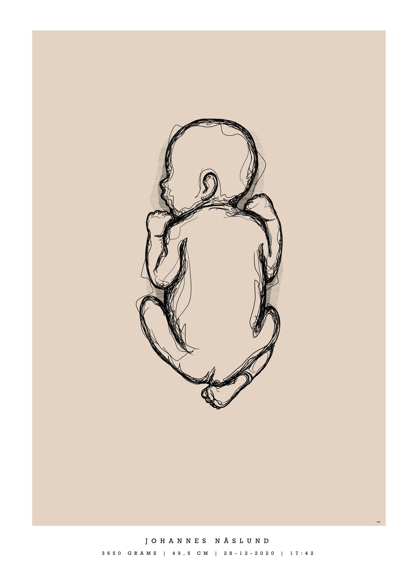 Generic Birth Poster small 30x40 cm