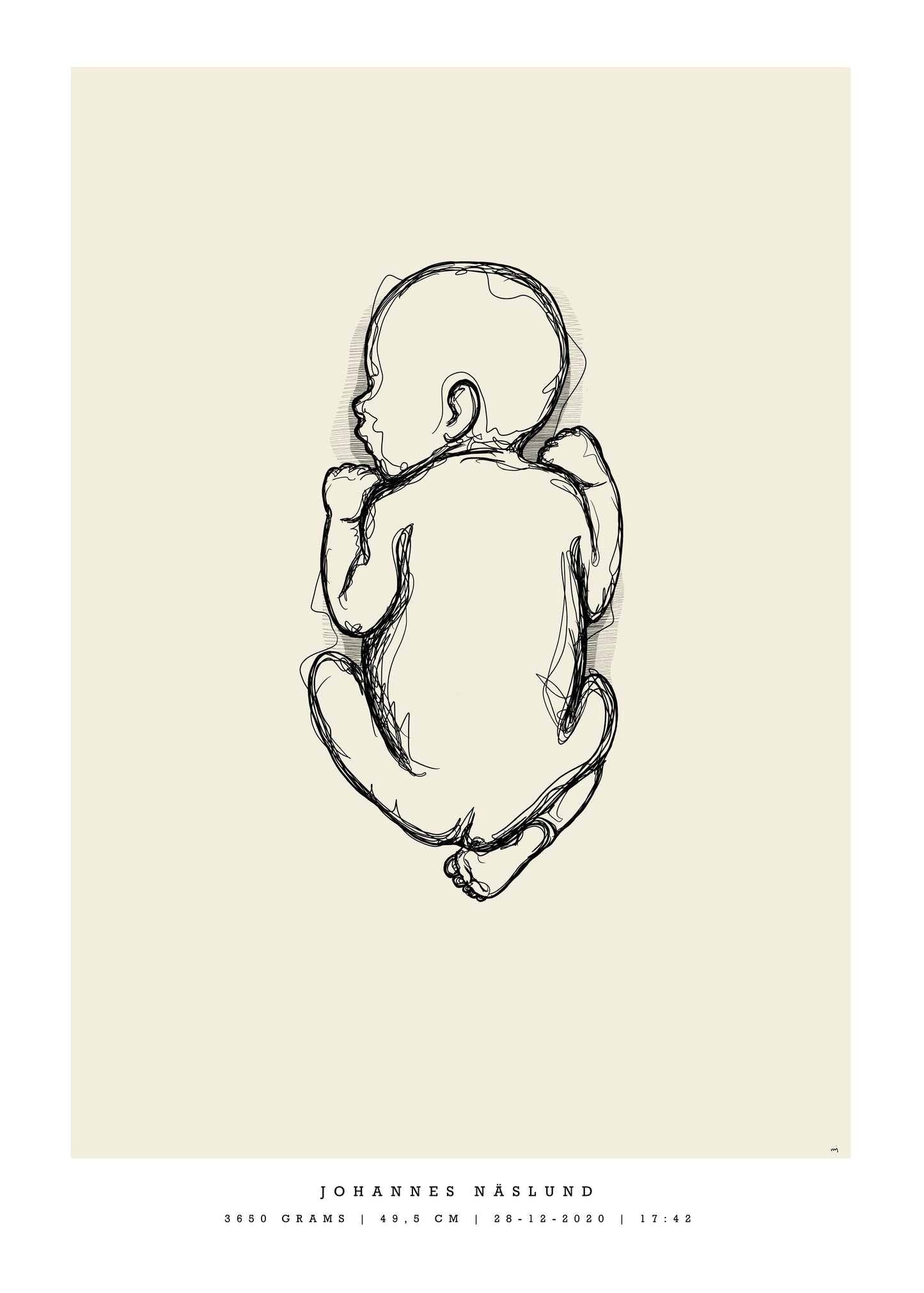 Generic Birth Poster small 30x40 cm