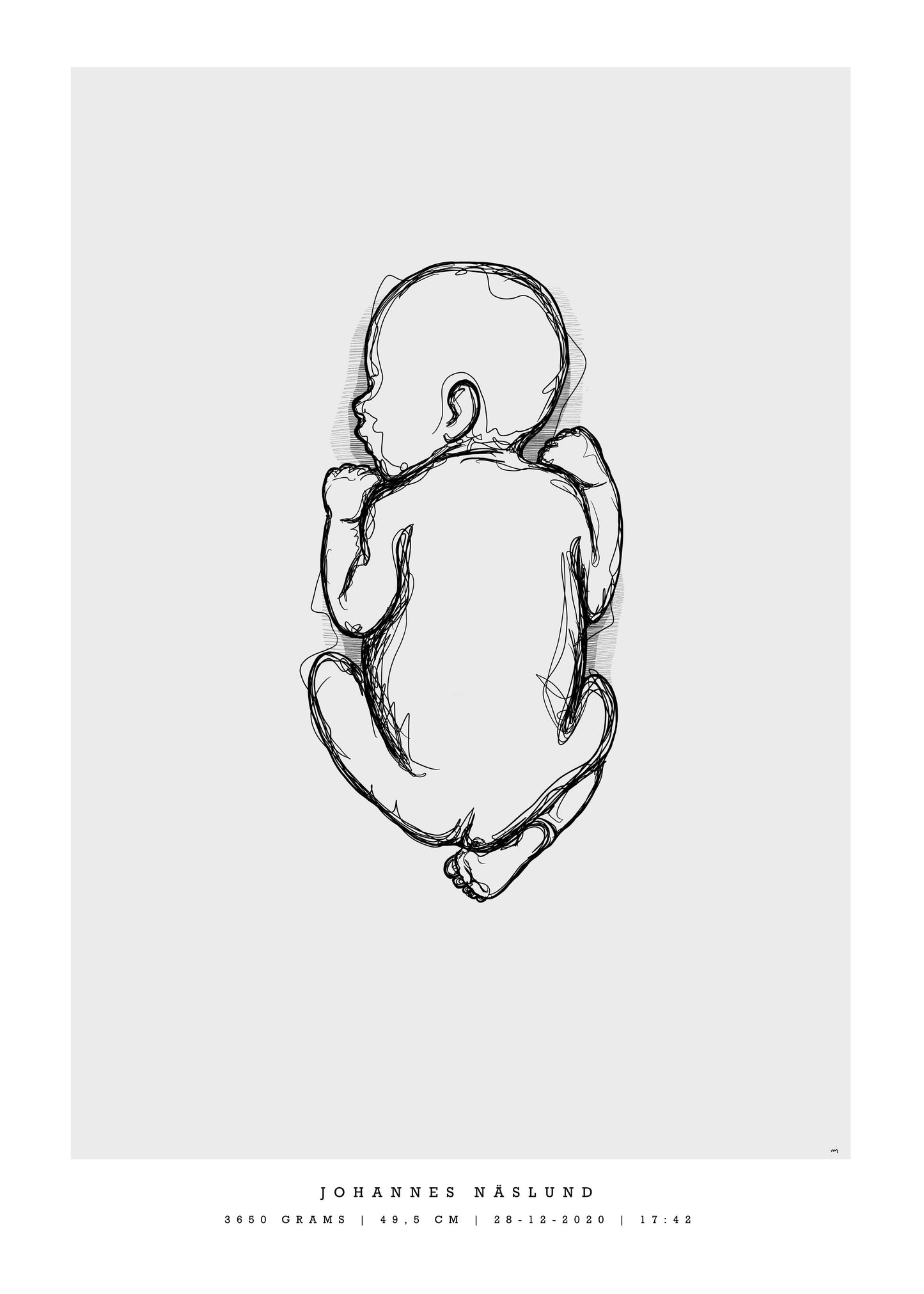 Generic Birth Poster small 30x40 cm