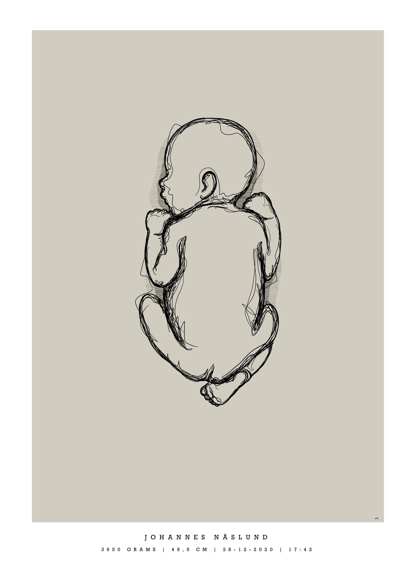 Generic Birth Poster small 30x40 cm