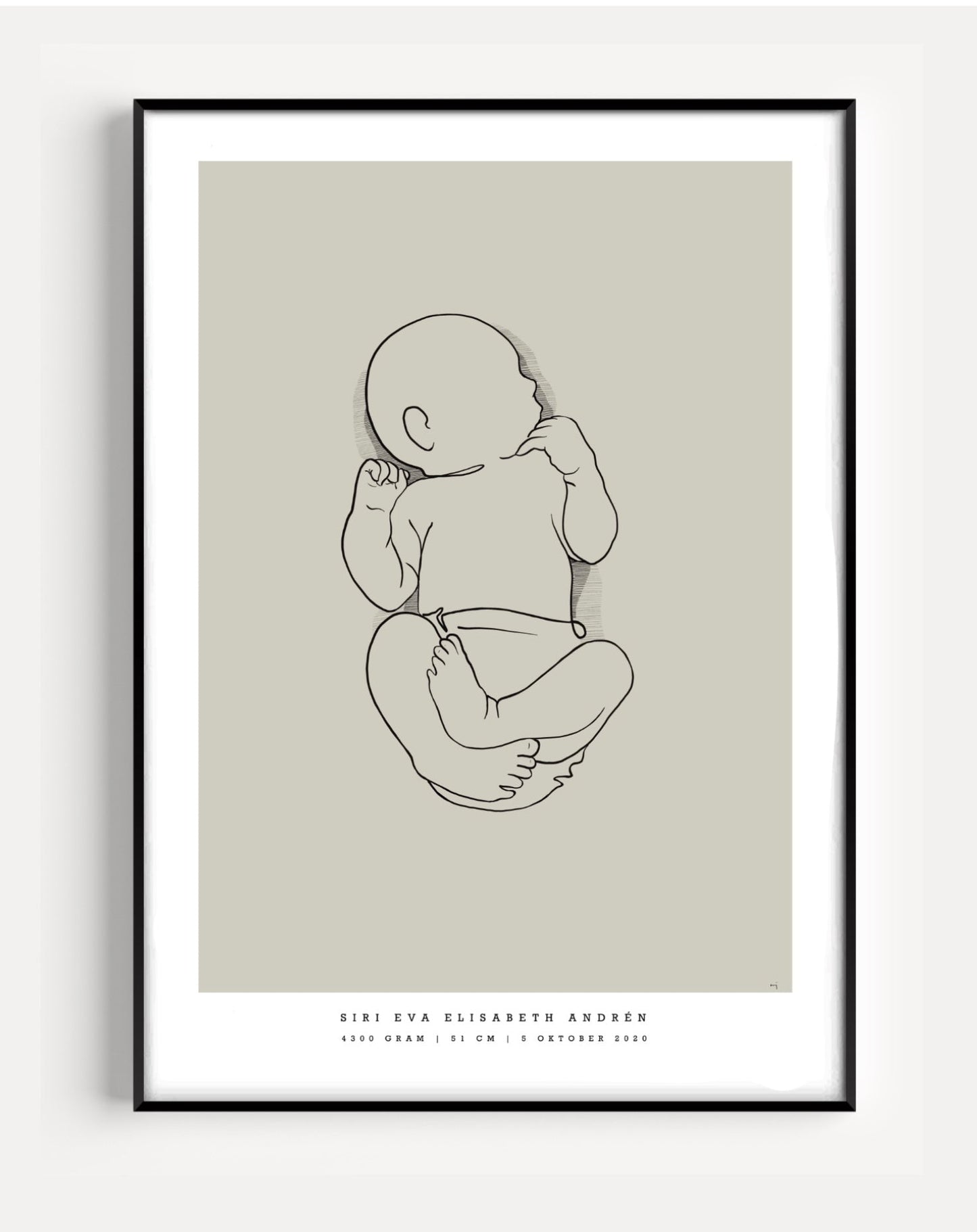 Generic Birth Poster small 30x40 cm