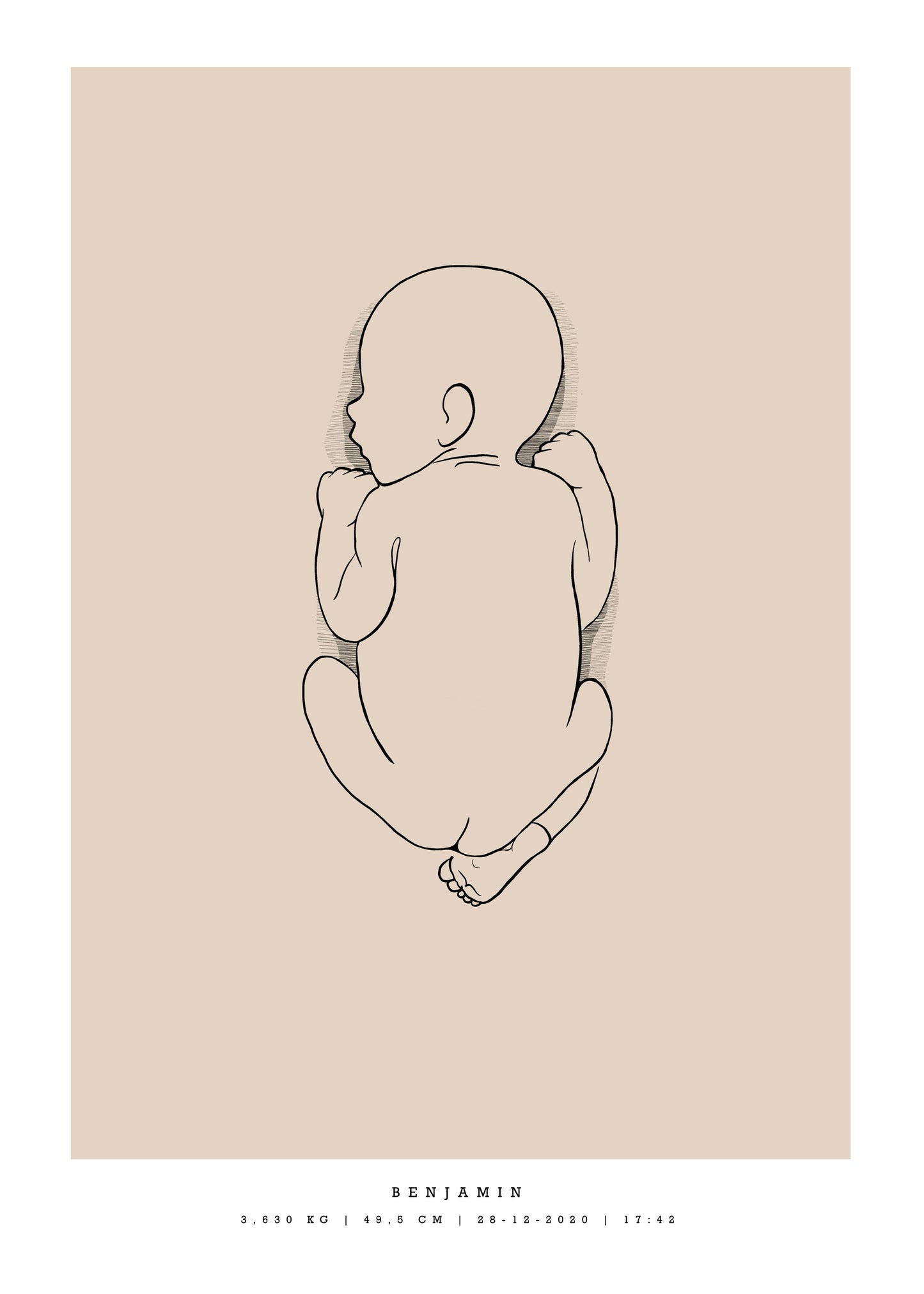 Generic Birth Poster small 30x40 cm