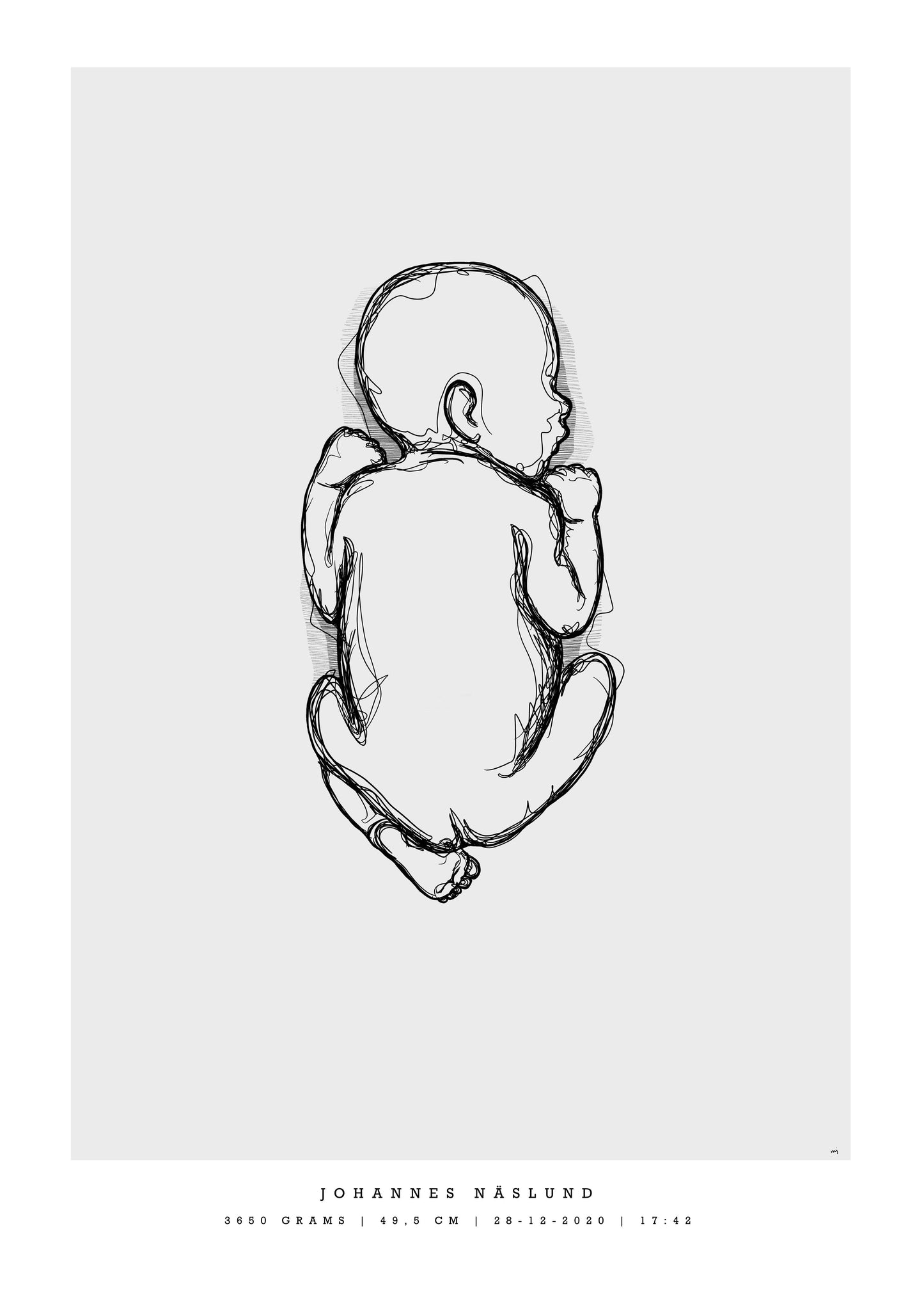 Generic Birth Poster small 30x40 cm