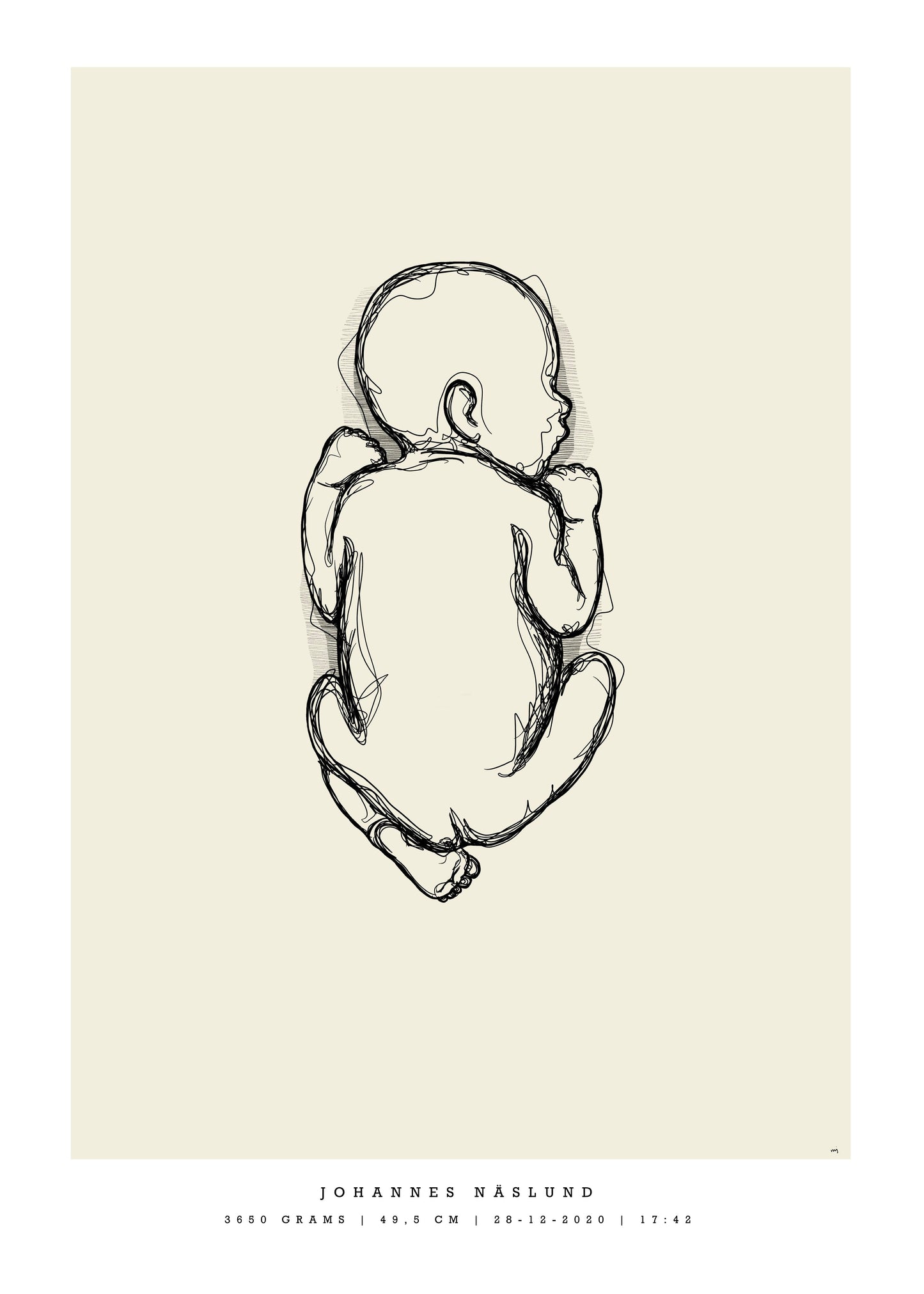 Generic Birth Poster small 30x40 cm