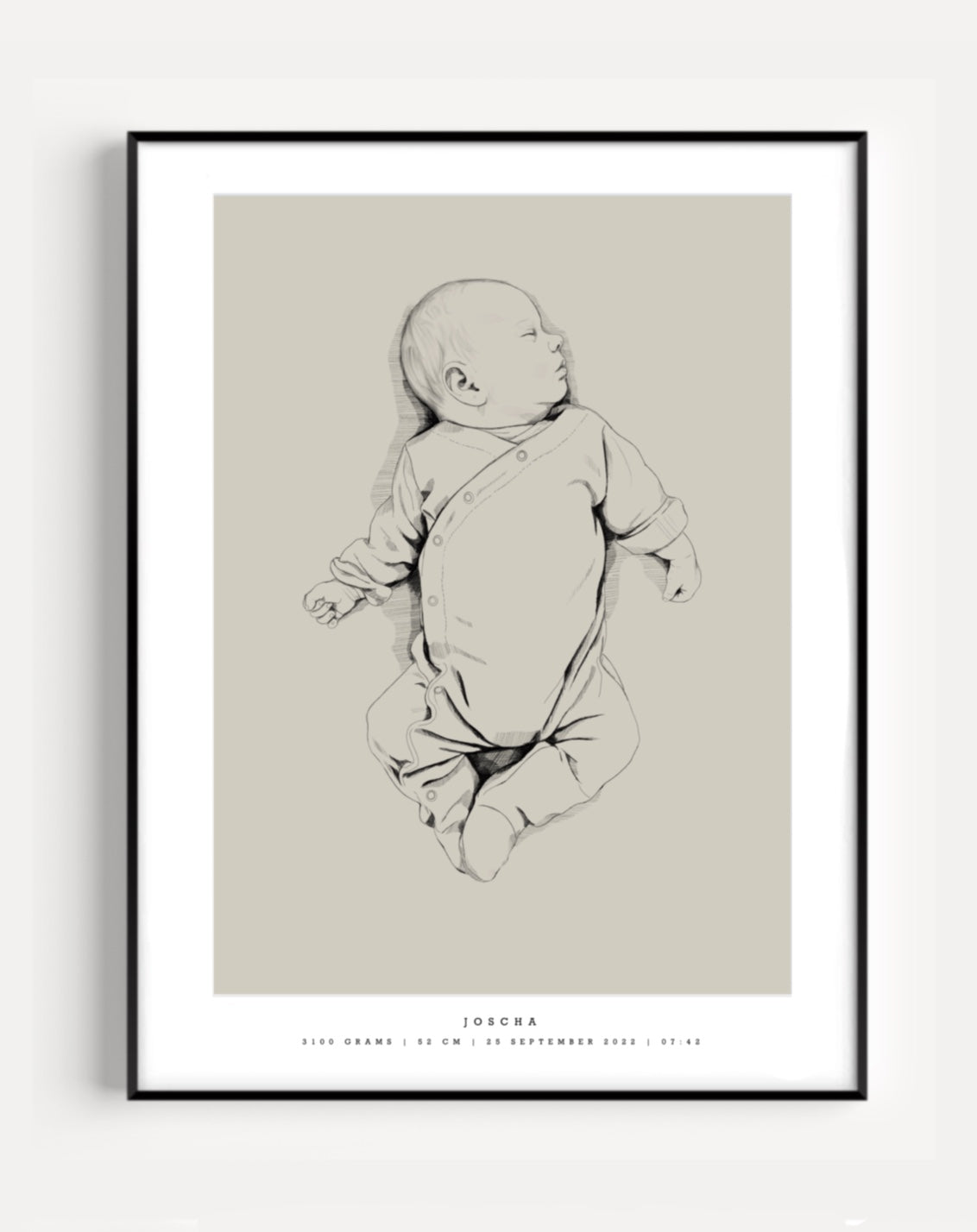 Hand-Drawn Birth Poster
