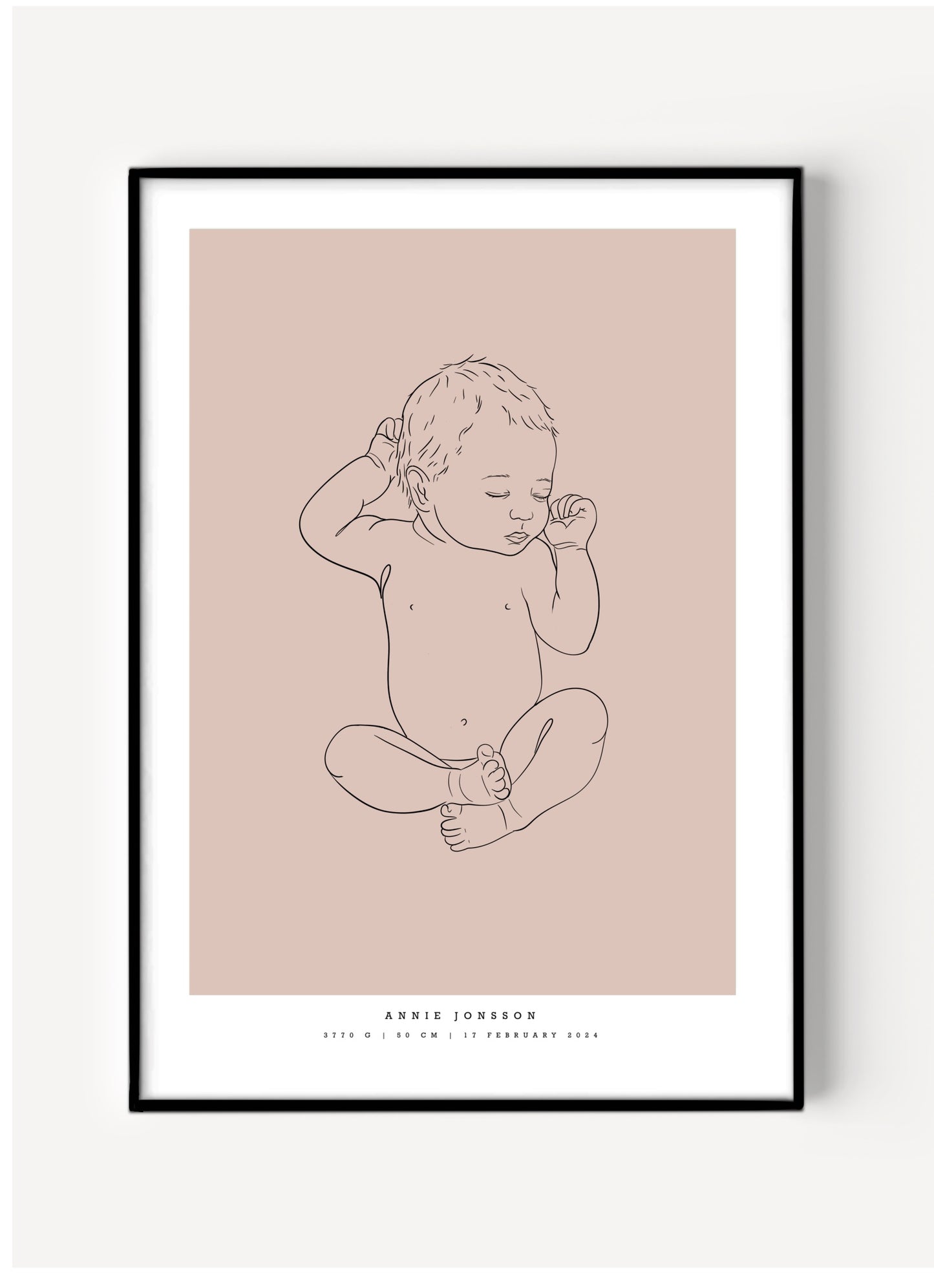 Printable Birth posters scale 1:1 - This is a Digital file!