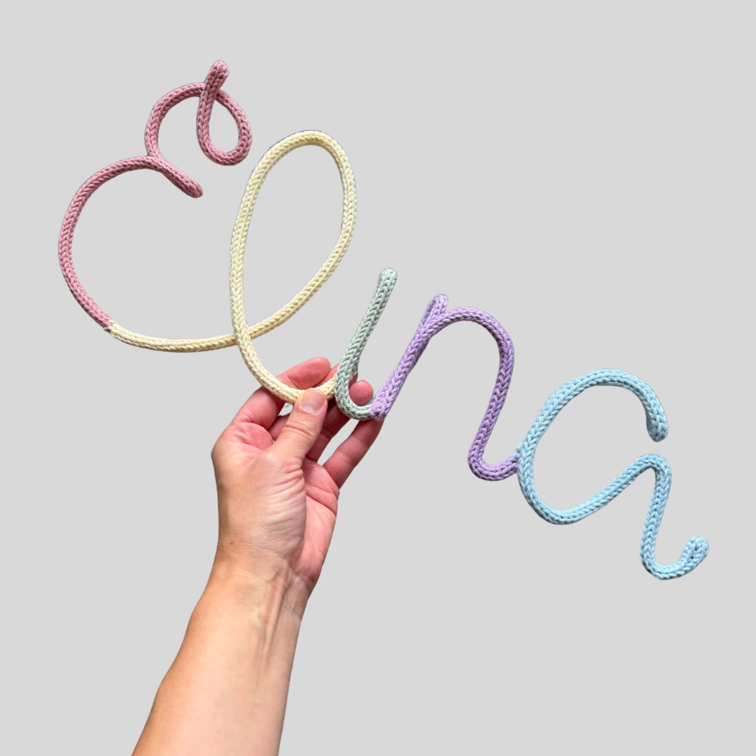 Multicolour Knitted Name