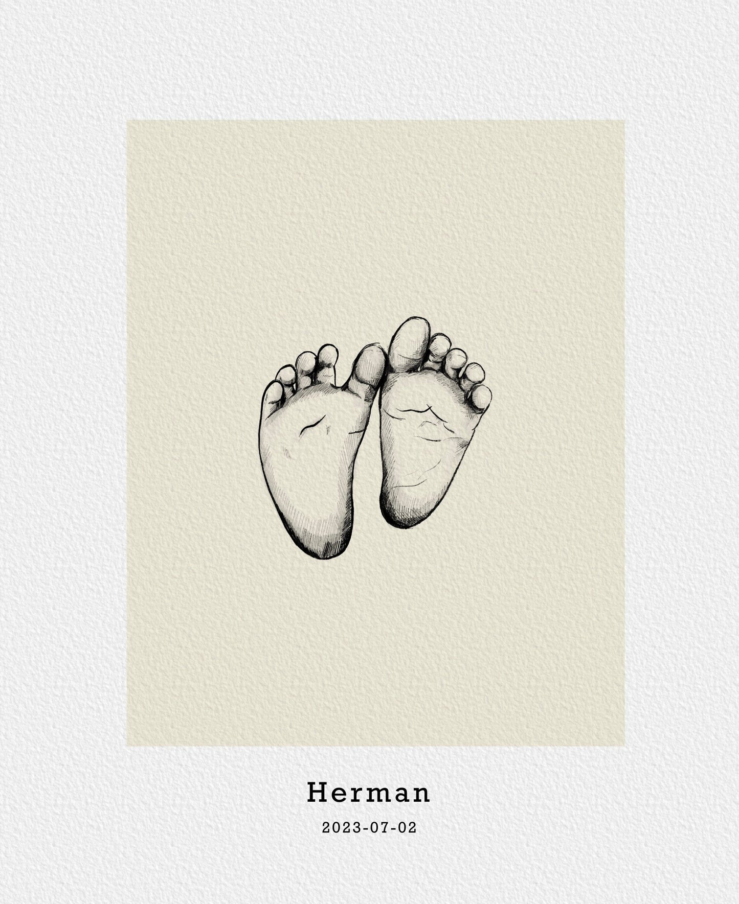 Personalized Baby Feet Drawings