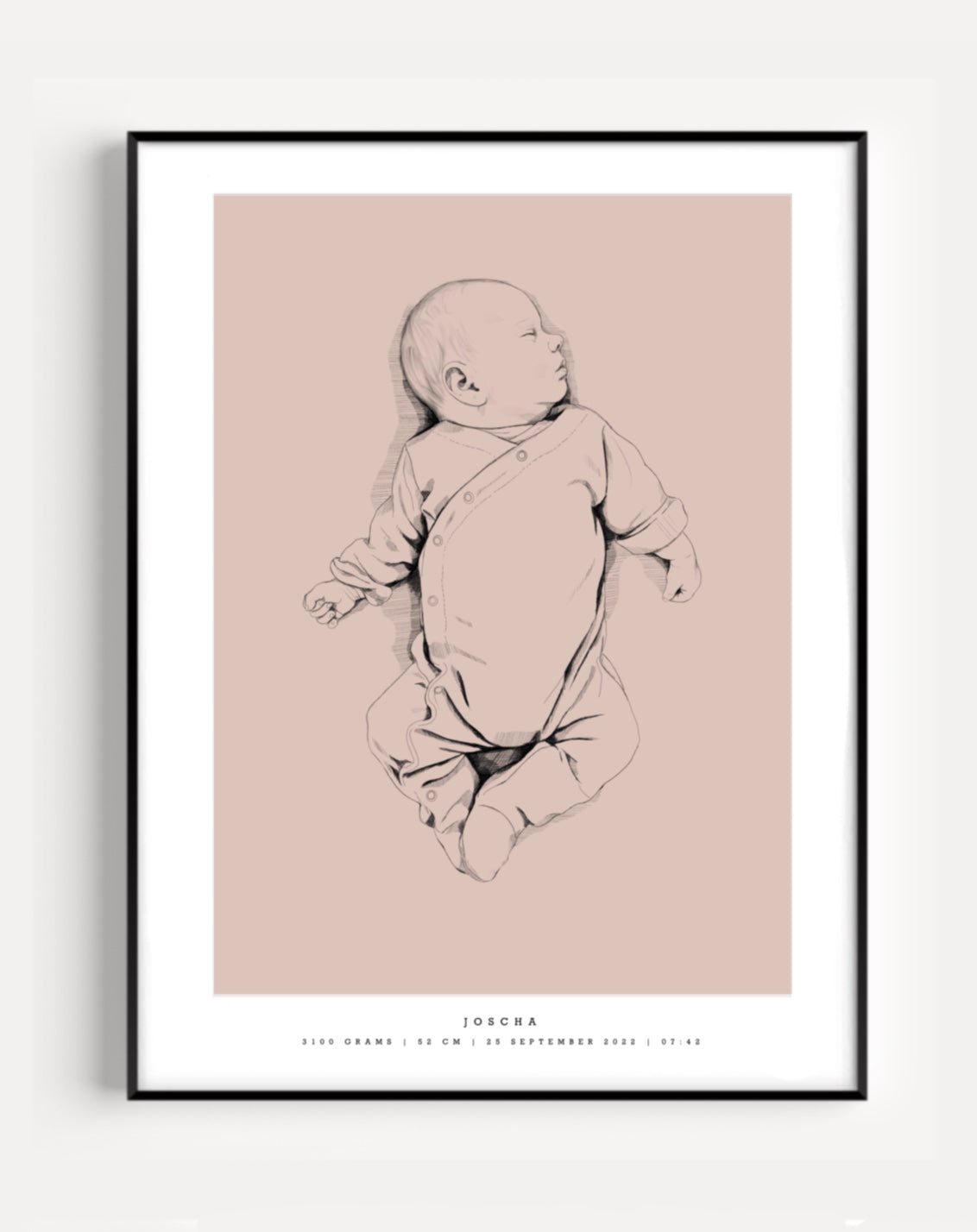 Hand-Drawn Birth Poster