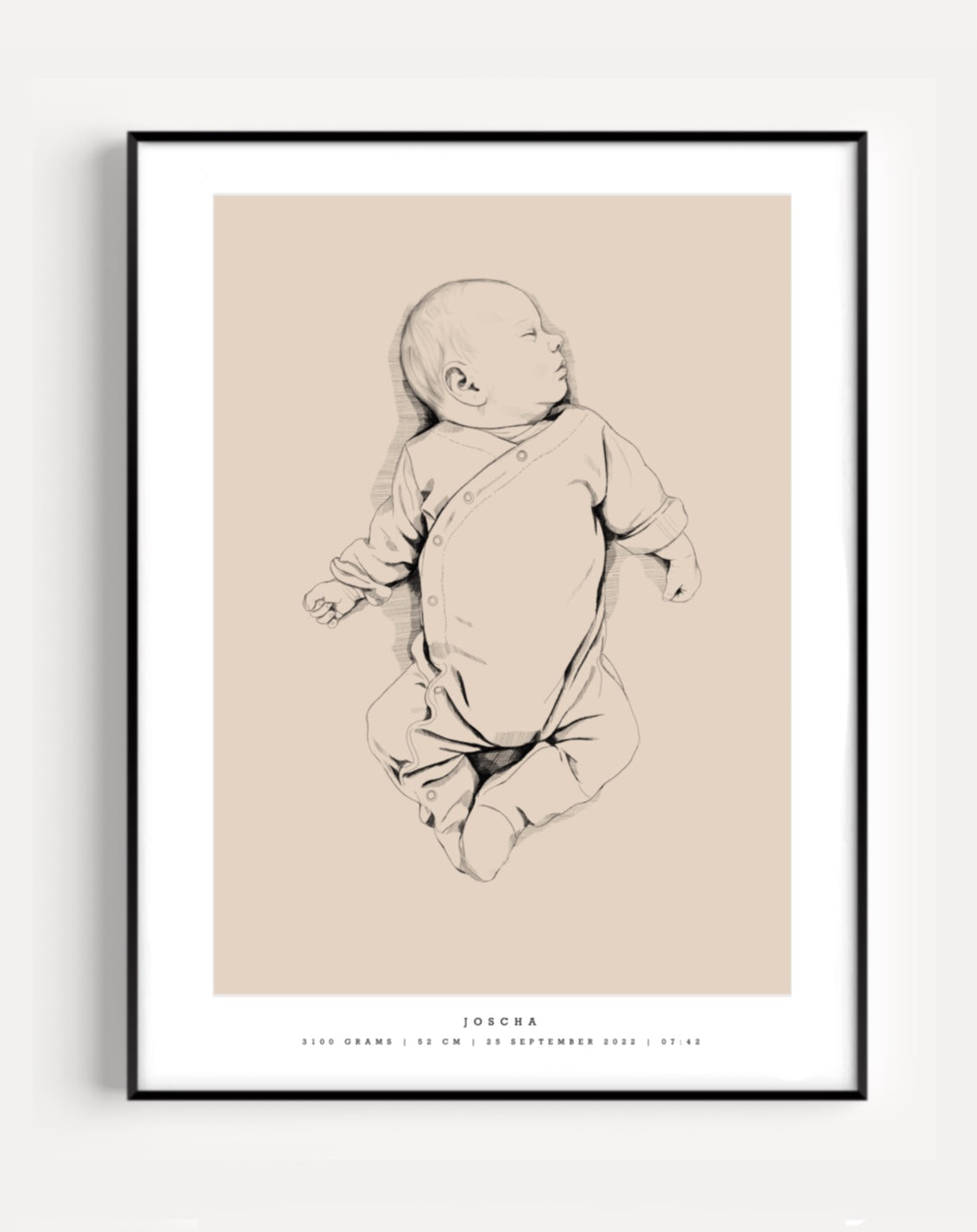Hand-Drawn Birth Poster