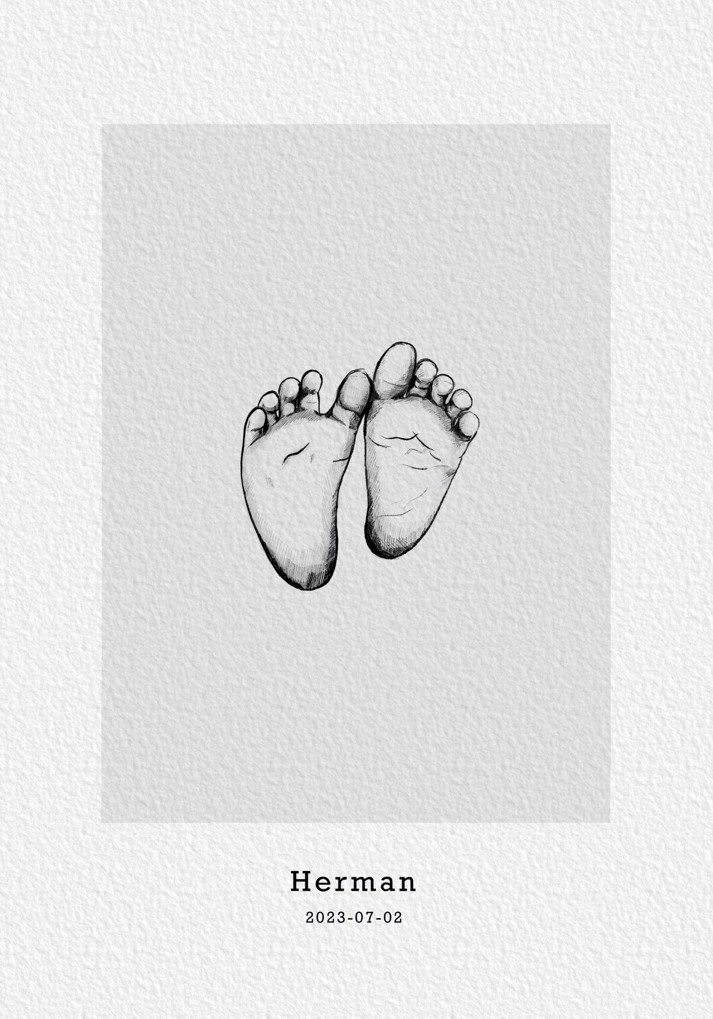 Personalized Baby Feet Drawings