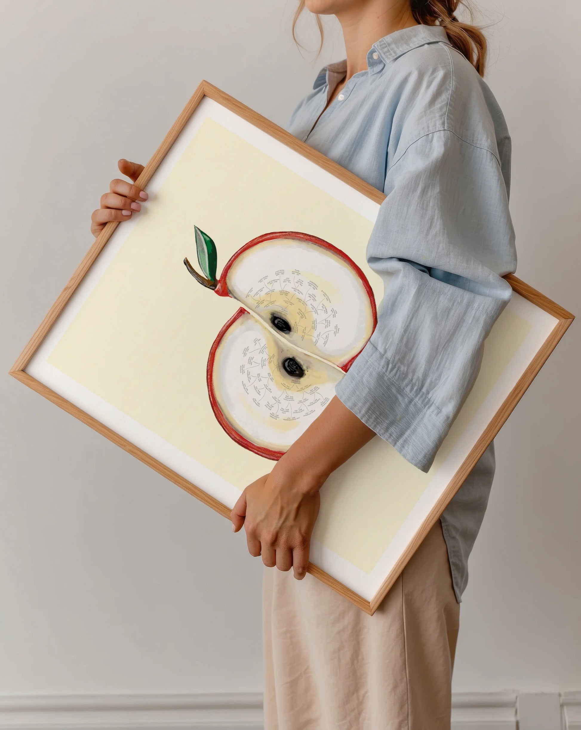 Genealogy family tree poster The Apple with apple wedges design