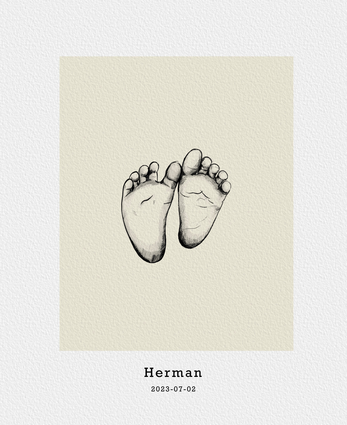 Personalized Footprint Art