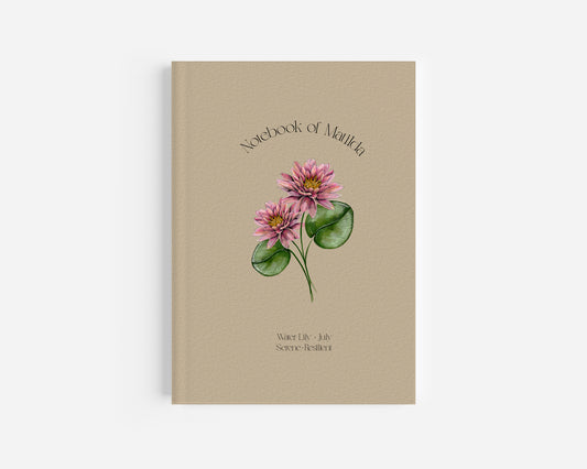 Personalized Notebook with Birth Flower