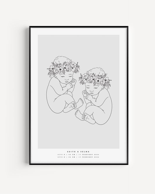 the birth poster twin poster