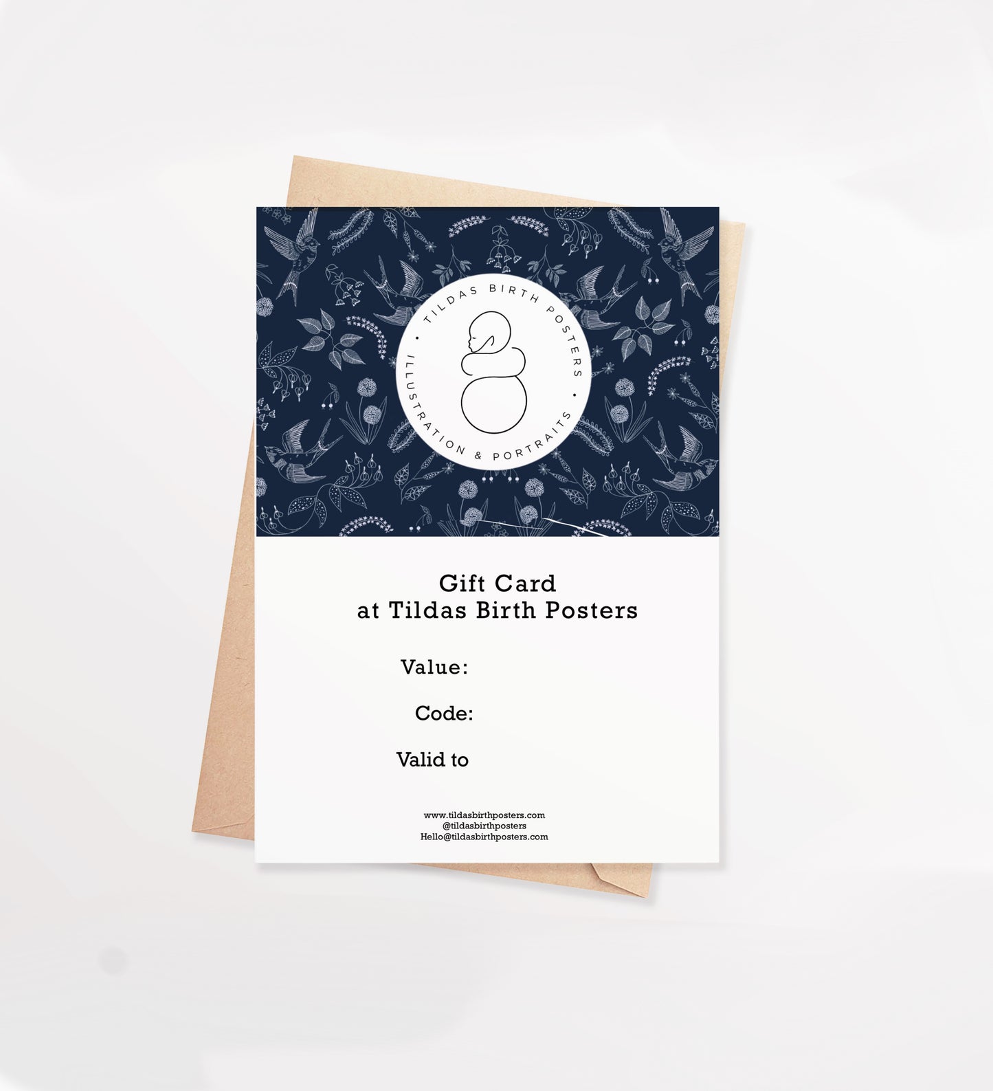 gift card Tildas Birth Posters