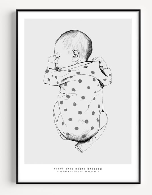 Hand drawn Birth poster